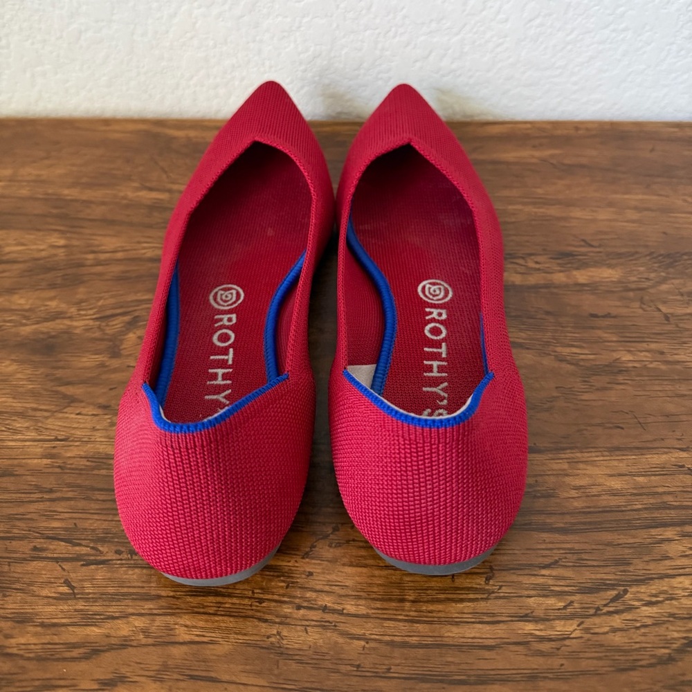 Rothy’s The Point II Red and Blue Size 9 - Picture 3 of 6